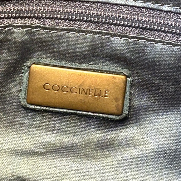 Coccinelle Womens Green Leather Shoulder Handbag.Made In Italy. Vintage.Medium - Picture 9 of 10